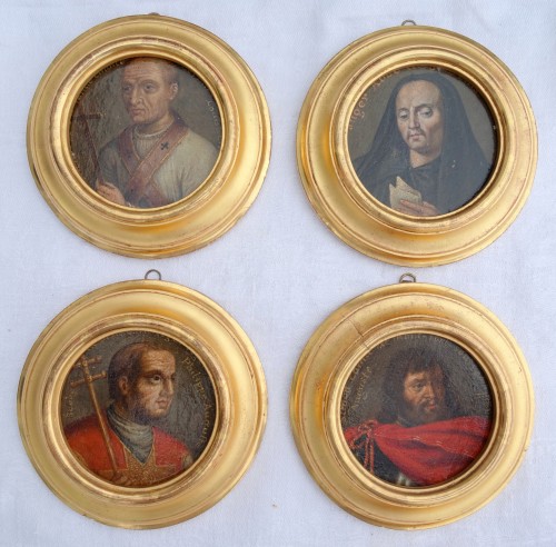 Galerie de 28 miniatures de personnages de l'histoire de France 17e siècle - Tableaux et dessins Style Louis XIII