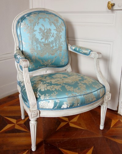 Paire de fauteuils d'époque Louis XV - estampille de Louis Delanois - GSLR Antiques