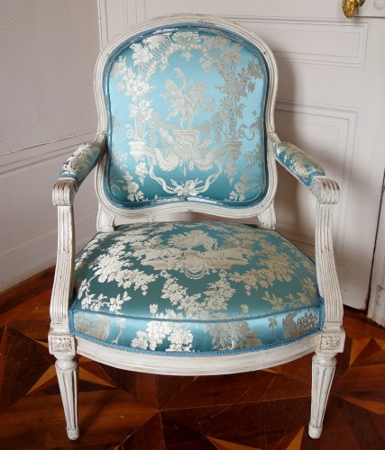 XVIIIe siècle - Paire de fauteuils d'époque Louis XV - estampille de Louis Delanois