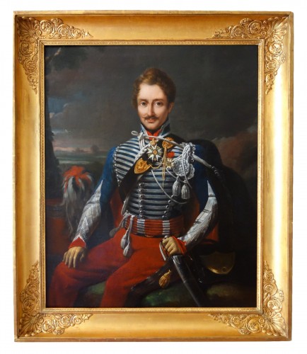 Portrait du Colonel Pozac, héros de l'Empire - Ecole française du XIXe siècle