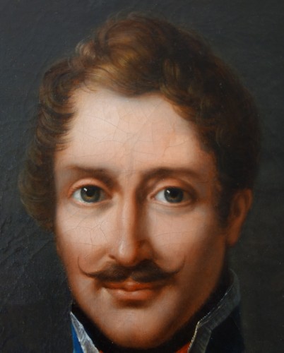 Tableaux et dessins Tableaux XIXe siècle - Portrait du Colonel Pozac, héros de l'Empire - Ecole française du XIXe siècle