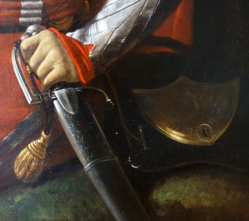 Antiquités - Portrait du Colonel Pozac, héros de l'Empire - Ecole française du XIXe siècle