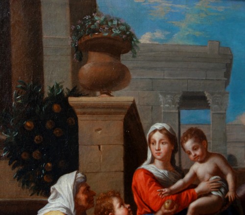 Holy Family after Nicolas Poussin, early 18th century French school - Louis XIV