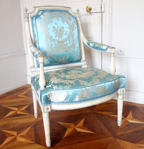Paire de fauteuils à la Reine d'époque Louis XVI - GSLR Antiques