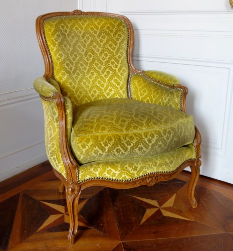 Louis XV Bergère attibuted to  Jean-Jacques Pothier - Seating Style Louis XV