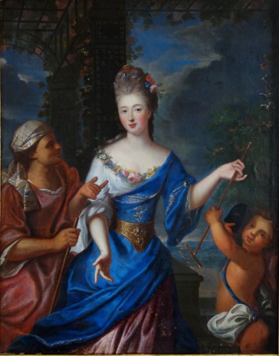 Portrait de la Princesse de Conti, attribué à Pierre Gobert - Tableaux et dessins Style Louis XIV