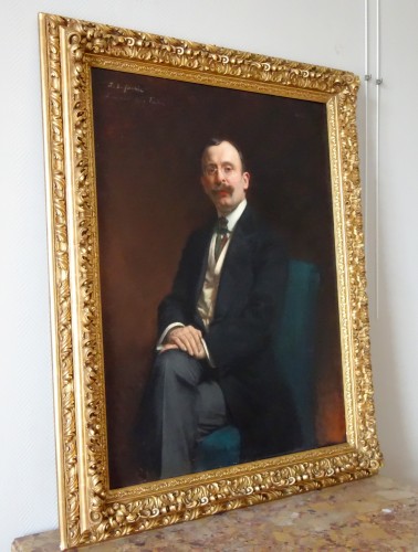 Jean Syndon Faurie (1869-1937) - Autoportrait du peintre - Tableaux et dessins Style Art nouveau