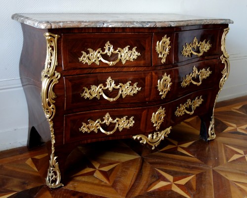 Regence Louis XV Violetwood Commode / Chest Of Drawers - IB Gautier stamped - 