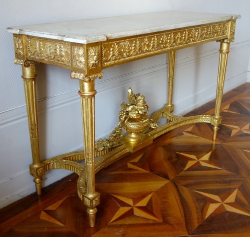 Console en bois sculpté et doré d'époque Louis XVI - GSLR Antiques