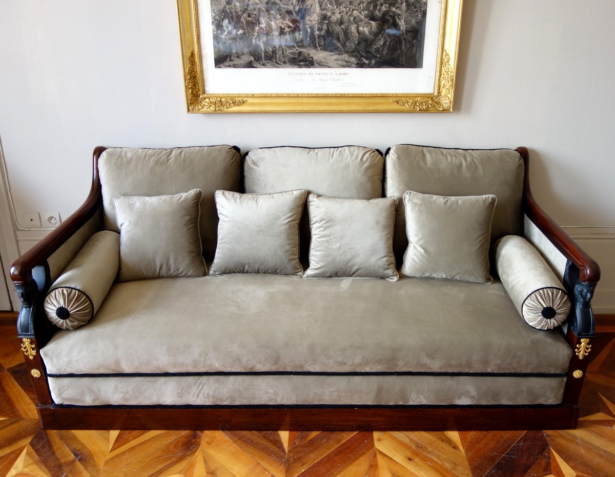 Canapé sofa à la turque d'époque Empire - XIXe siècle - N.87954