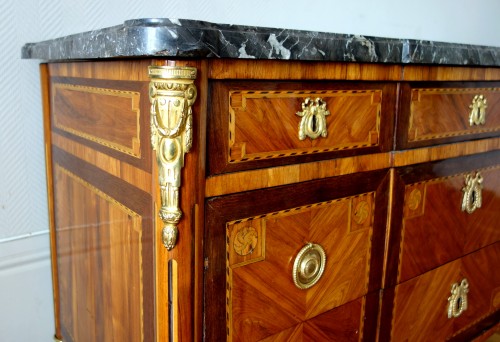 Louis XVI - Louis XVI Marquetry commode - Stamp of Pascal  Coigniard