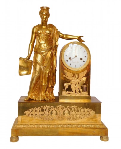 Tall Empire Clock By Lesieur And Thomire - Allegory Of Diplomacy