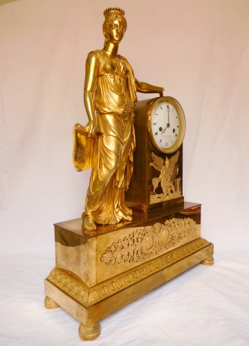 Tall Empire Clock By Lesieur And Thomire - Allegory Of Diplomacy - Horology Style Empire