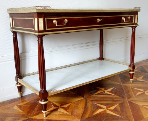 Mobilier Console - Console desserte Louis XVI estampille de Nicolas Grevenich