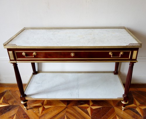 XVIIIe siècle - Console desserte Louis XVI estampille de Nicolas Grevenich