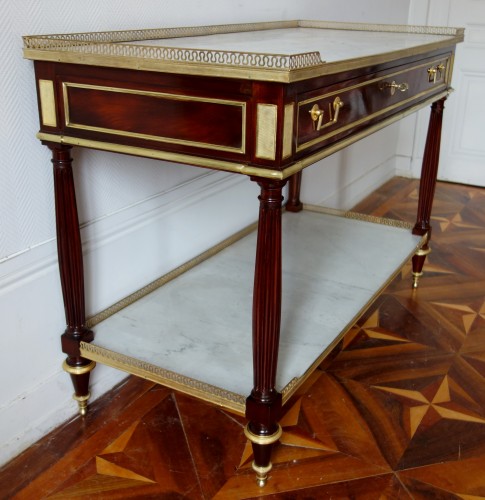 Antiquités - Console desserte Louis XVI estampille de Nicolas Grevenich