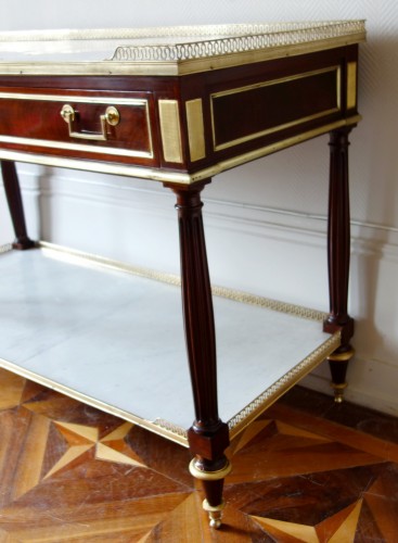 Antiquités - Console desserte Louis XVI estampille de Nicolas Grevenich