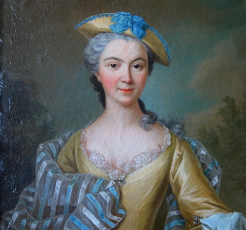 Portrait de dame - Ecole française du 18e siècle, entourage de Nattier - GSLR Antiques