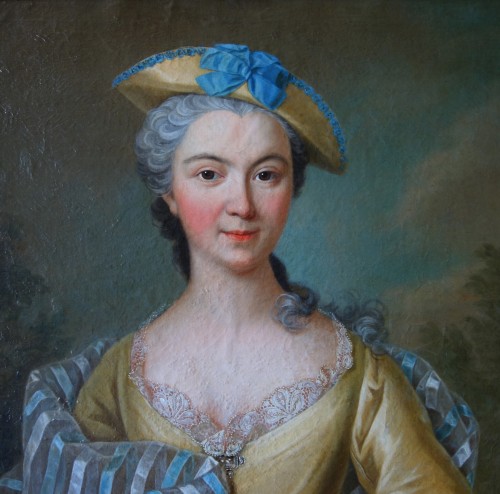 XVIIIe siècle - Portrait de dame - Ecole française du 18e siècle, entourage de Nattier