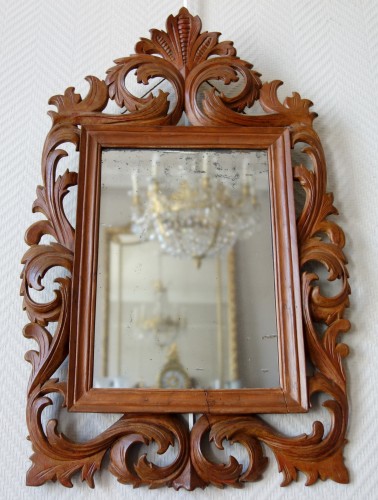 Miroirs, Trumeaux  - Paire de miroirs en bois de Bagard - fin 17e siècle