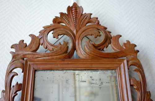 XVIIe siècle - Paire de miroirs en bois de Bagard - fin 17e siècle