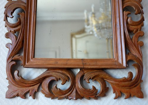 Paire de miroirs en bois de Bagard - fin 17e siècle - Louis XIV