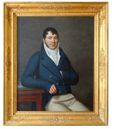 Portrait d'homme d'époque Empire - Edouard Pingret 1813