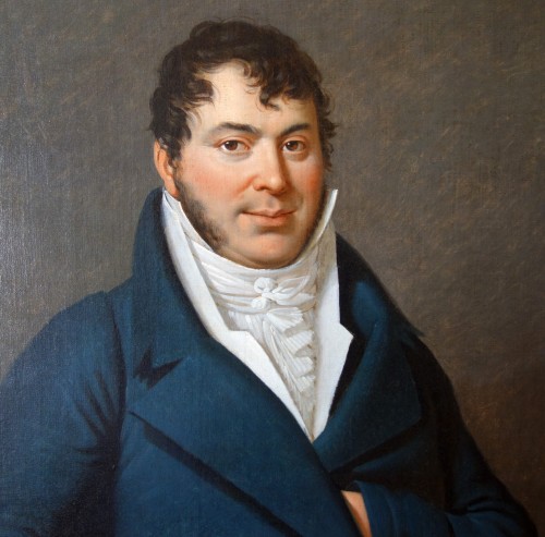 Portrait d'homme d'époque Empire - Edouard Pingret 1813 - GSLR Antiques