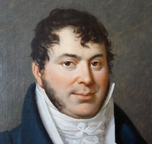XIXe siècle - Portrait d'homme d'époque Empire - Edouard Pingret 1813