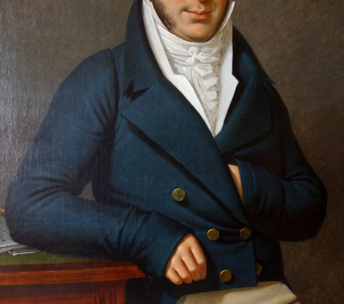 Portrait d'homme d'époque Empire - Edouard Pingret 1813 - Empire
