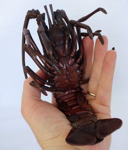 Antiquités - Jizai, articulated bronze lobster, Japan, Meiji period