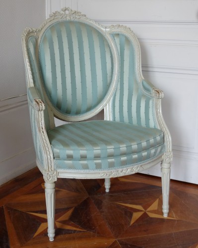 Fauteuil de cabinet ou de bureau d'époque Louis XVI - Sièges Style Louis XVI