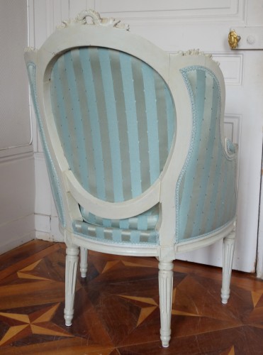 XVIIIe siècle - Fauteuil de cabinet ou de bureau d'époque Louis XVI