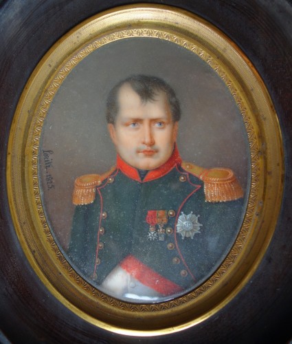 Napoléon Ier, Portrait miniature séditieux par François Loritz - 1825 - Empire