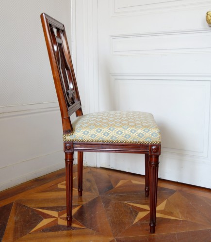 Pair of mahogany Lyre chairs by Georges Jacob - Louis XVI