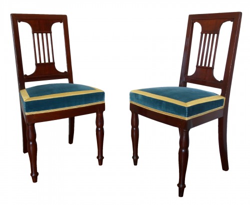 Pair of royal chairs made by Jacob for King Louis Philippe at Bizy castle