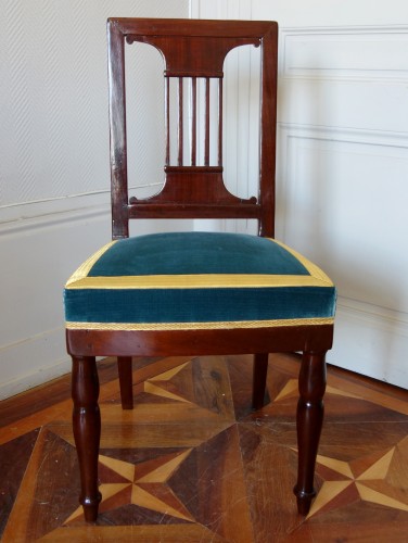 XIXe siècle - Paire de chaises par Jacob pour Louis Philippe au chateau de Bizy