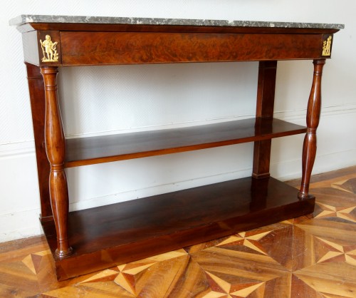 Mobilier Console - Grande console Empire en Acajou attribuée à Marcion