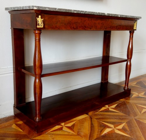 Grande console Empire en Acajou attribuée à Marcion - GSLR Antiques