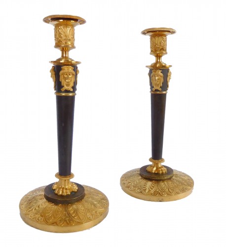 Claude Galle - Ppair of Empire ormolu candlesticks