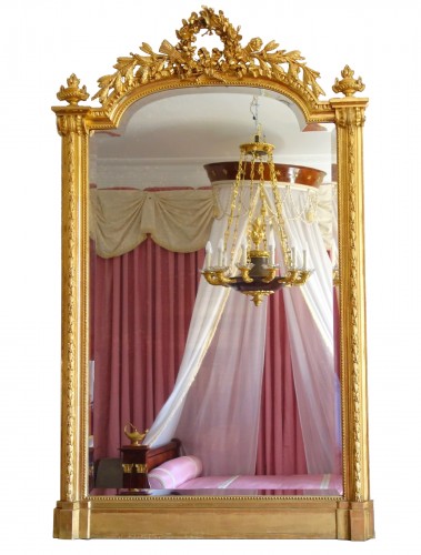 A late 19th century gilt wood mirror