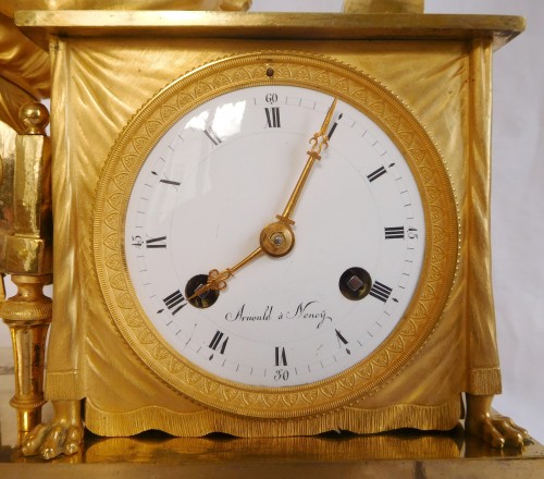 Pendule La Liseuse, d'après Reiche par Claude Galle, époque Empire - GSLR Antiques