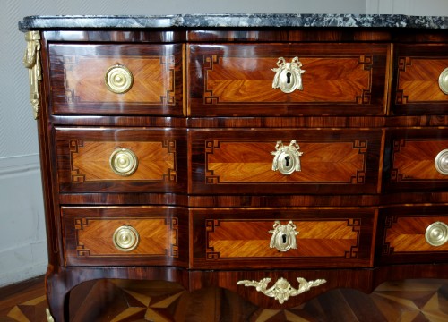 Antiquités - French Transition period marquetry commode - stamped Hubert Roux