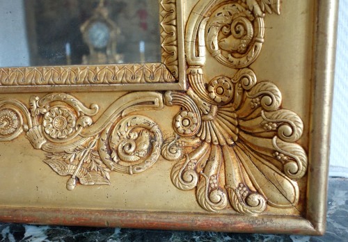 Important miroir en bois doré d'époque Charles X - Restauration - Charles X