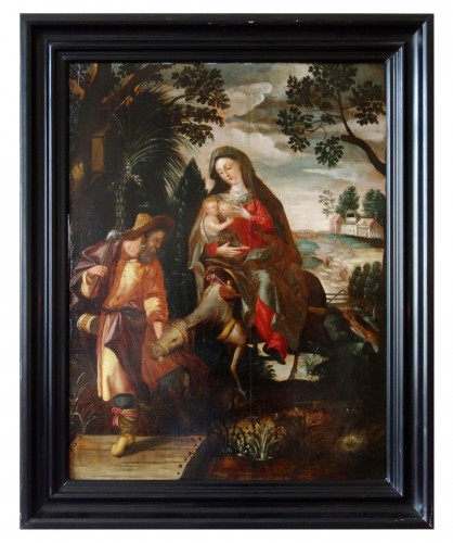 The Flight to Egypt - Dutch school of the 16th century