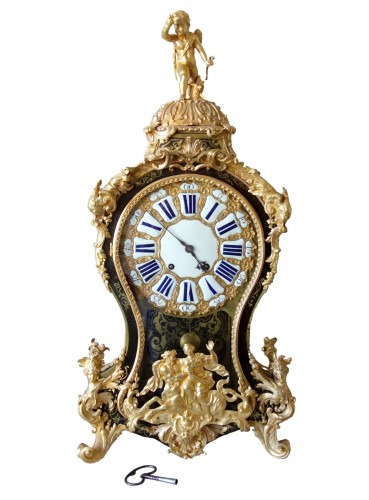 Regence Marquetry Cartel Clock, Josué Panier - Paris, Early 18th Century Ci