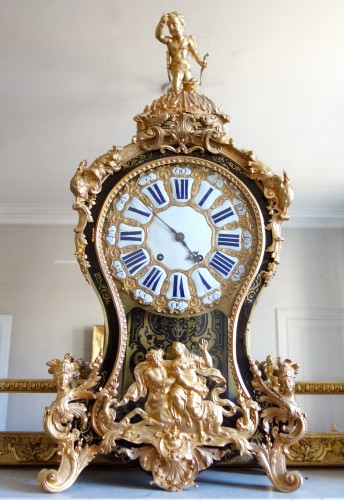 Regence Marquetry Cartel Clock, Josué Panier - Paris, Early 18th Century Ci - Horology Style French Regence