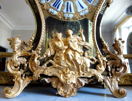 18th century - Regence Marquetry Cartel Clock, Josué Panier - Paris, Early 18th Century Ci