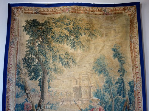 Scène pastorale  - Tapisserie d'Aubusson d'époque Louis XV - GSLR Antiques