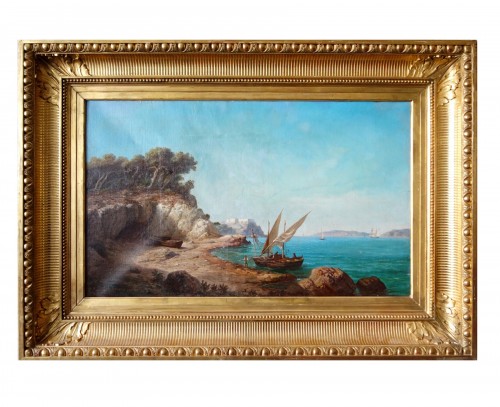 Emmanuel de Coulange Lautrec (1824 - 1898) - Bord de mer méditerranéen